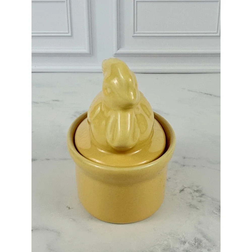VTG BIA Yellow Hen Chicken Ramekin 